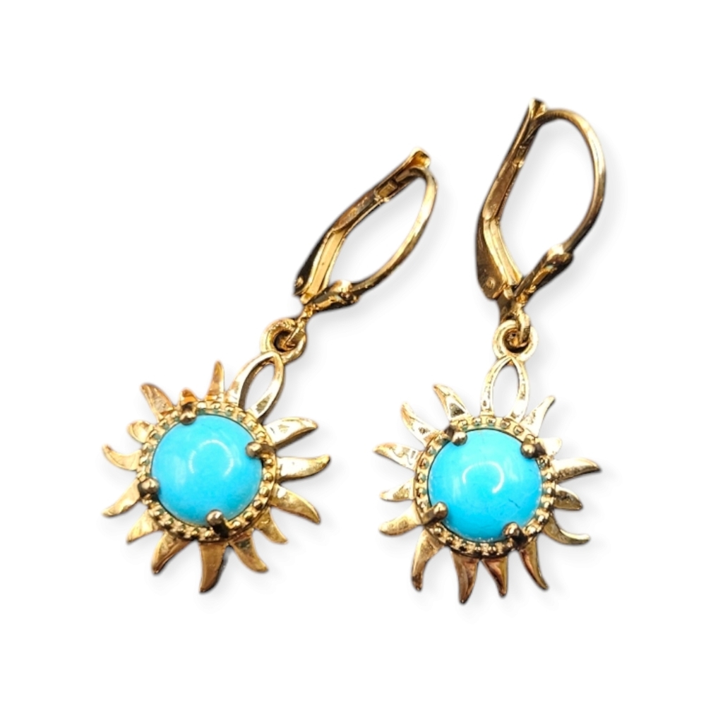 Sleeping Beauty Turquoise Dangle Earrings